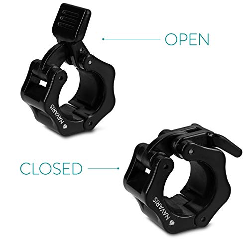 Navaris-2X-Hantelverschluss-im-Set-versch-Gren-Hantel-Schnellverschluss-1-Paar-Verschluss-Klemmen-in-Schwarz-fr-Hantelstange-Langhantel