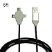Multiple USB Adapter Charging Cable 6ft(1.83M) 3 in 1 Connector Lightning / Micro USB / Type-C for iPhone and Android