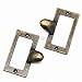 WEICHUAN 20-Pack Zinc Alloy Antique Bronze Label Frame Drawer Pulls -Vintage Industrial Style Apothecary Card Catalog Holder Pull Handles for Drawers and Cabinets, 1.7