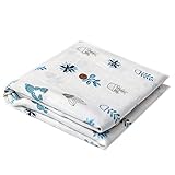 Breathable Swaddle Blankets Muslin Bamboo Cotton Baby Girl Boy Super Soft Large Swaddles Blanket Wrap Swaddling Receiving Burping Cloth Stroller Cover Organic Cactus Print Perfect Newborn Pack Gift