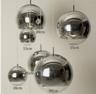 BLYC- Minimalist modern chrome plating glass ball Penthouse chandelier,400MM