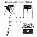 BERSERKER OUTDOOR Folding Camping Stool Portable Camping Seat with Mesh Bag Aluminum Frame Lightweight Backpacking Slacker Chair with Carry Bag for Fishing Hiking Traveling Support 220LBS (Black)thumb 2