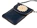 KISS GOLD (TM) Luxury Matte PU Leather Mini Crossbody Single Shoulder Bag Cellphone Pouch (Model B-Dark Blue)