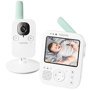 nannio Hero3 Video Baby Monitor with Night Light & Vibration Assistant, 3.5″ Baby Camera Monitor, Sound Activated, Lullaby, Room Temperature, Two-Way Audio, Newborns, Pets, Elderly, 2 Years Warranty