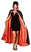 Rubies Unisex Adult Long Satin Cape Costume Outerwear for Themed Parties and Halloween, Black/Red, One Size US