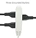 Flat 3-Outlet Extension Cord 12 Ft for Indoor Use by Bindmaster- UL-Listed 3-Prong Multi Extension Wire- Space-Saving Flat Angled Extension Cord