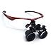 Ocean Aquarius NEW Surgical Binocular Loupes 3.5x420MM Optical Glass with LED Head Light Lamp+Red Aluminum Box