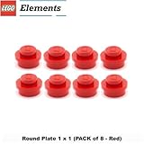 Lego Parts: Round Plate 1 x 1 (PACK of 8 - Red)
