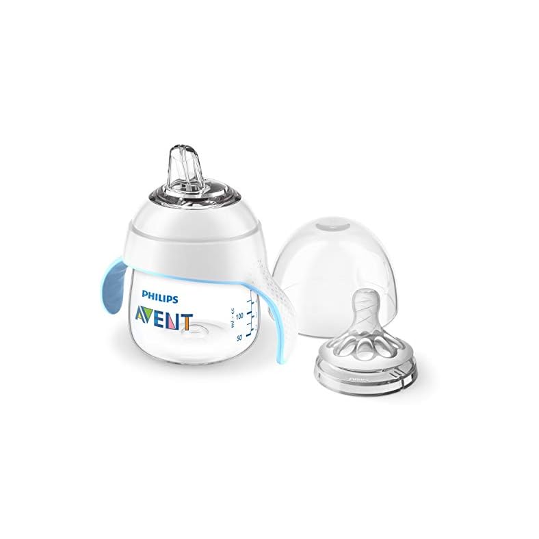 Philips Avent Natural Trainer Sippy Cup with Fast Flow Nipple and Soft Spout, 5oz, 1pk