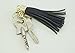 Womens's Leather Tassel Charm Women Handbag Wallet Accessories Key Rings