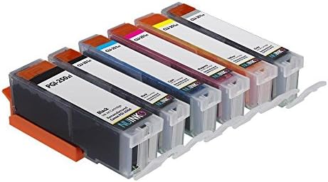 NUINKO 6 Pack Compatible Canon PGI-250 CLI-251 Ink Cartridge for PIXMA iP8720 PIXMA MG6320 PIXMA MG6620 PIXMA MG7120 PIXMA MG7520 Inkjet Printers PGI250XL PGI-250XL CLI251XL CLI-251XL