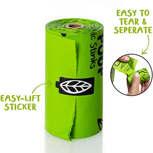 Biodegradable Poop Bags, Dog Waste Bags Compostable, Unscented, VegetableBased & EcoFriendly