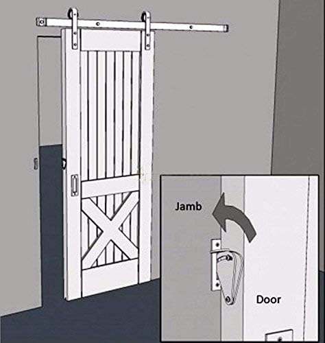 Stainless Steel Black Locks for Doors and Latches for Sliding Barn Door - Stainless Steel Lock for Sliding Barn Wood Door - Image 4