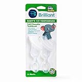 Baby Buddy Baby's 1st Toothbrush Teether-Innovative 6-Stage Oral Care System Grows With Your Child-Stage 4 for Babies/Toddlers-Kids Love Them, Clear 2 Pack