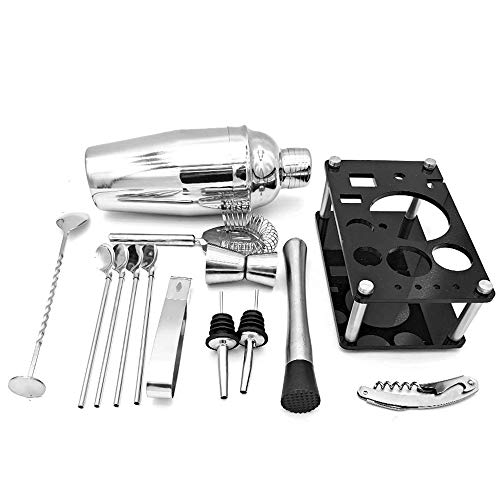 Keifen Cocktail Shaker 14 Stück Bar Cocktail Set Boston Shaker Drink Making Kit Edelstahl Mixer Making Geschenk – Bild 6
