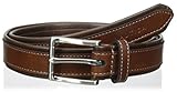 Nautica Boys' 25mm Tubular Belt with Leather Overlay, Brown, 30