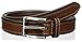 Nautica Boys' 25mm Tubular Belt with Leather Overlay, Brown, 30