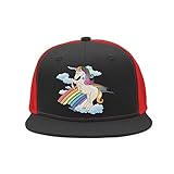 Unicorn Rainbow Unisex Black Plain Adjustable