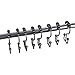 Moldiy Antique Shower Curtain Rings Stainless Steel Rustproof Shower Curtain Hooks with Mills Metal Double Glide Oil Rubbed Bronze for Bathroomm Shower Rods Curtains American style, Set of 12