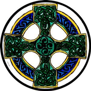 Static Window Cling in a Celtic Cross Design