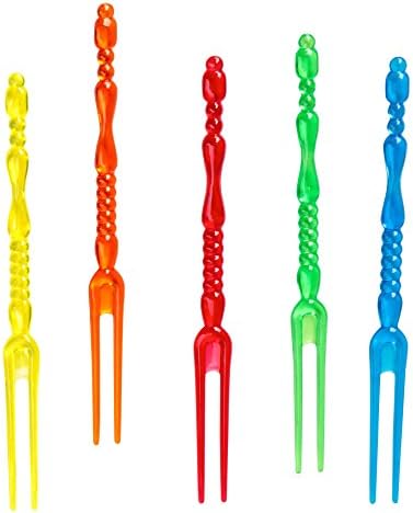 The Bar Cocktail and Appetizer Forks - Pack of 3, Assorted Colors