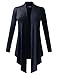 ALL FOR YOU Women's Soft Drape Cardigan Long Sleeve Navy XX-Large
