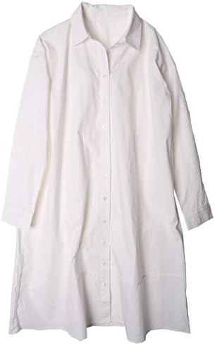 Amazon シャツワンピース ロング 白 夏 長袖 綿100 ロングシャツ 3way シャツ ブラウス 通販