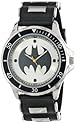 Batman Men's BAT9062 Reloj an&aacute;logo con brazalete de hule negro