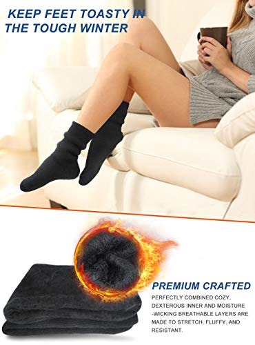Bymore Heated Socks for Women, Thermal Socks for Men, Warm Thick Winter Socks Insulated Cold Weather-2Pack