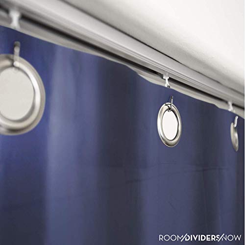 RoomDividersNow Ceiling Track Set - Small, For Spaces 3ft - 6ft Wide (Silver)