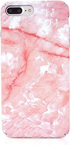 iPhone 7 Plus / iphone 8 plus Hard PC Case Heavy Duty Bumper Slim Skin Cover for iPhone 7 plus 5.5-inch Anti-Scratch Marble ( pink crack)