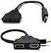 SYSAMA HDMI 1 Male To Dual HDMI 2 Female Y Splitter Cable Adapter HD LED LCD TV