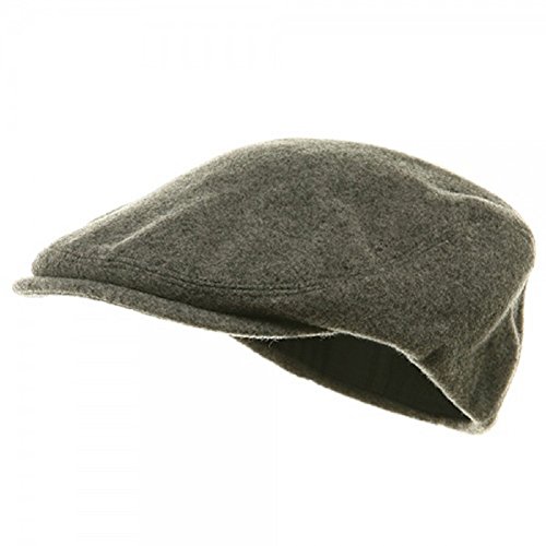 Adult wool blend charcoal grey ivy ascot cabbie cap
