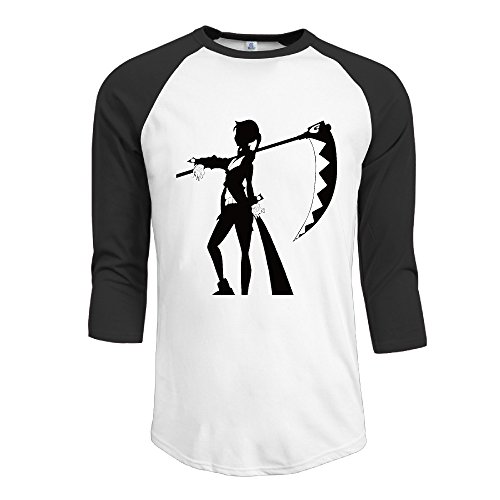 Soul Eater Scyth Master Men Raglan Sleeve Tee Hip Hop Tshirt Black