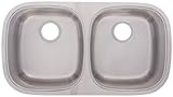FrankeUSA UDSK900-18 Double Bowl Stainless Steel 31.5x17.5in. Undermount Sink