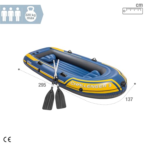 Intex Challenger Inflatable Boat Set with Oars + Inflator (Multiple Sizes Available)