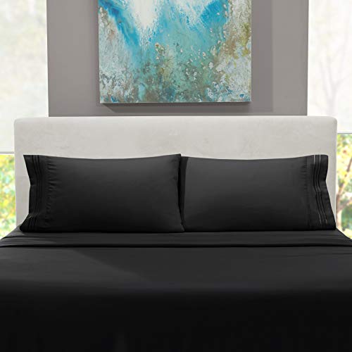 Nestl Deep Pocket King Sheets 4 Piece King Size Bed Sheets with Fitted