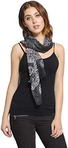 Unisex Lightweight Om printed Short Wrap Scarf