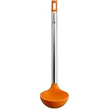 BRA Efficient Cazo de Cocina, Acero INOX, Nailon y Silicona, Naranja, 33