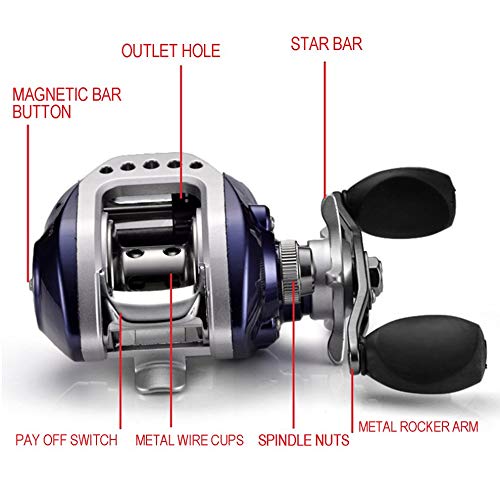 #N/V Drop Shipping 10+1BB Bait Casting Angelrolle Übersetzung 6,3:1 Baitcasting Angelrolle mit Magnetbremse Pesca – Bild 4
