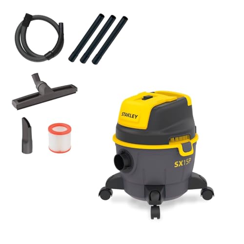 Stanley SXVC15PE Solids and Liquid Vacuum Cleaner, Black