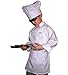 CHEFSKIN KIDS CHILDREN SET: CHEF JACKET AND ADJUSTABLE CHEF HAT WHITE, GREAT GIFT (XL ( 9-11 year olds))
