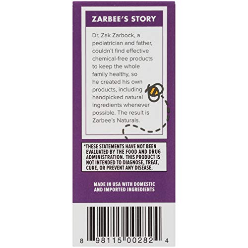 Zarbee's Naturals Baby Multivitamin with Iron, Natural Grape Flavor, 2