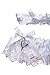 Wedding Lace Garter Set - White with Lace - One to Toss and One to Keep