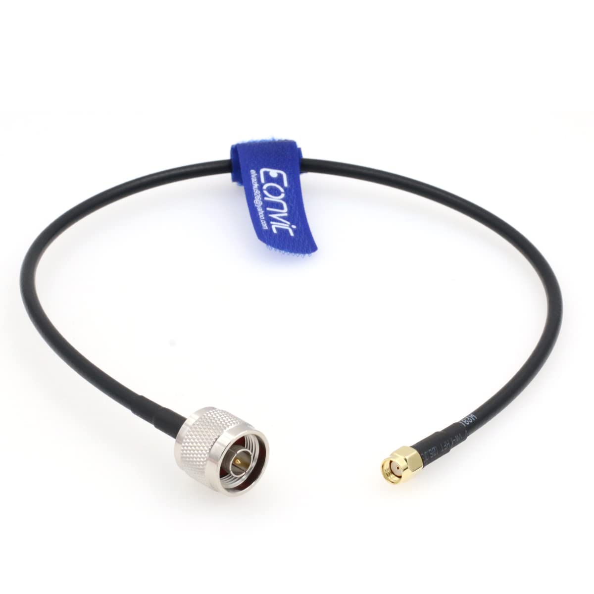 Eonvic RF Pigtail Cable RP-SMA Male with Female Pin to N Type Male Plug RG58 Low Loss Coax Cable for WiFi Antenna Routers 4G LTE Antenna (16.4ft/5M)