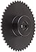 Tsubaki 35B45F-1 Finished Bore Sprocket, Single Strand, Inch, #35 ANSI No., 3/8