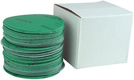 5 inch 100 pack 2000 Grit Sandpaper Sanding Discs Hook and Loop - Dry/Wet Sanding - Industrial Grade - Aluminum Oxide (A/O) Grain.