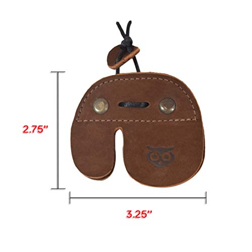 image for Hide & Drink, Rustic Leather Archery Finger Tab/Recurve Bows/Hunting F