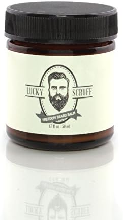 Unscented Beard Balm 1.7oz Amber Glass Jar By Lucky Scruff