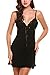Avidlove Sexy Lingerie Women Chemise Lace Babydoll Full Slip Sleepwear Dress Black XX-Large